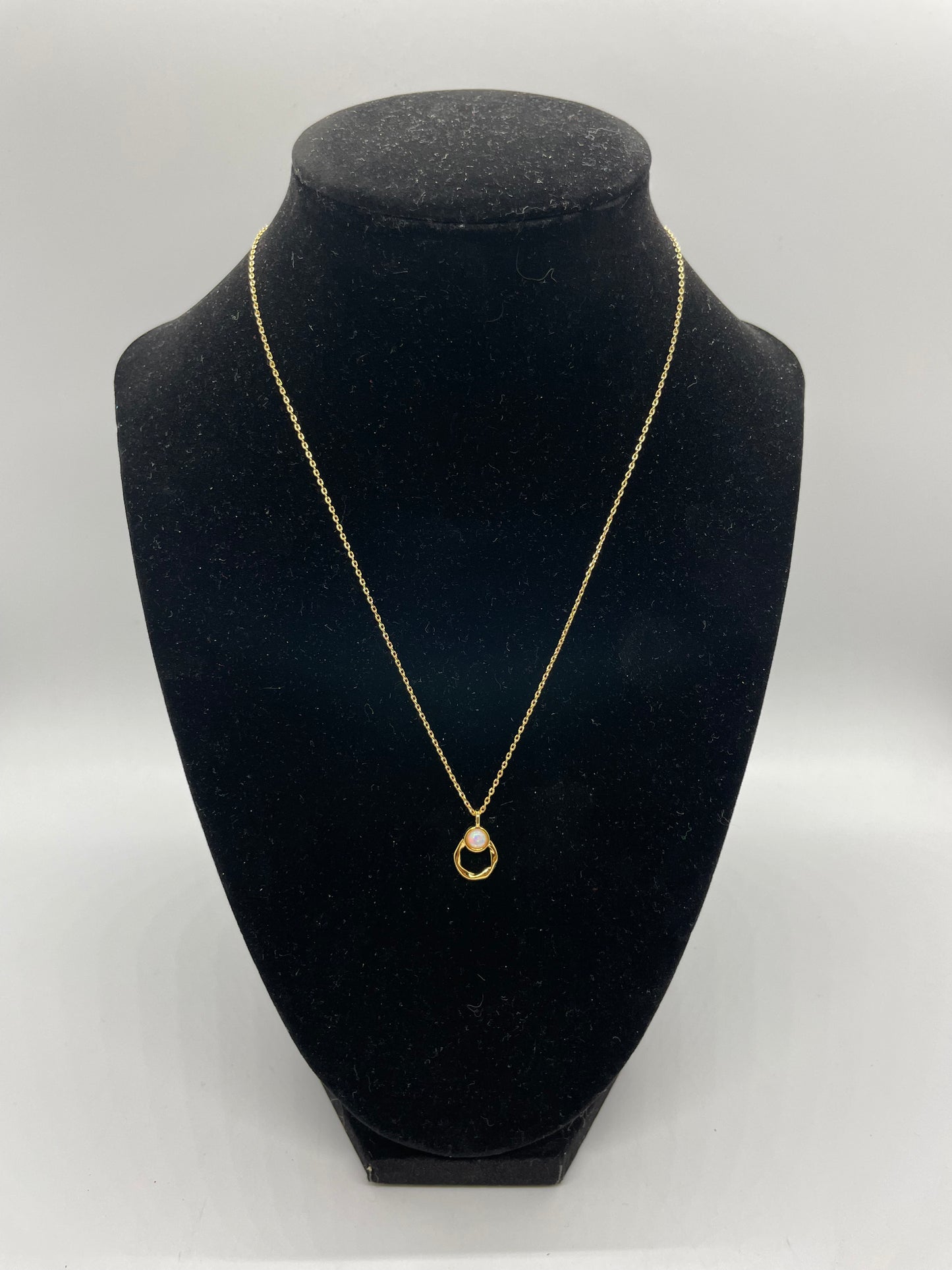 Circle Opal Necklace