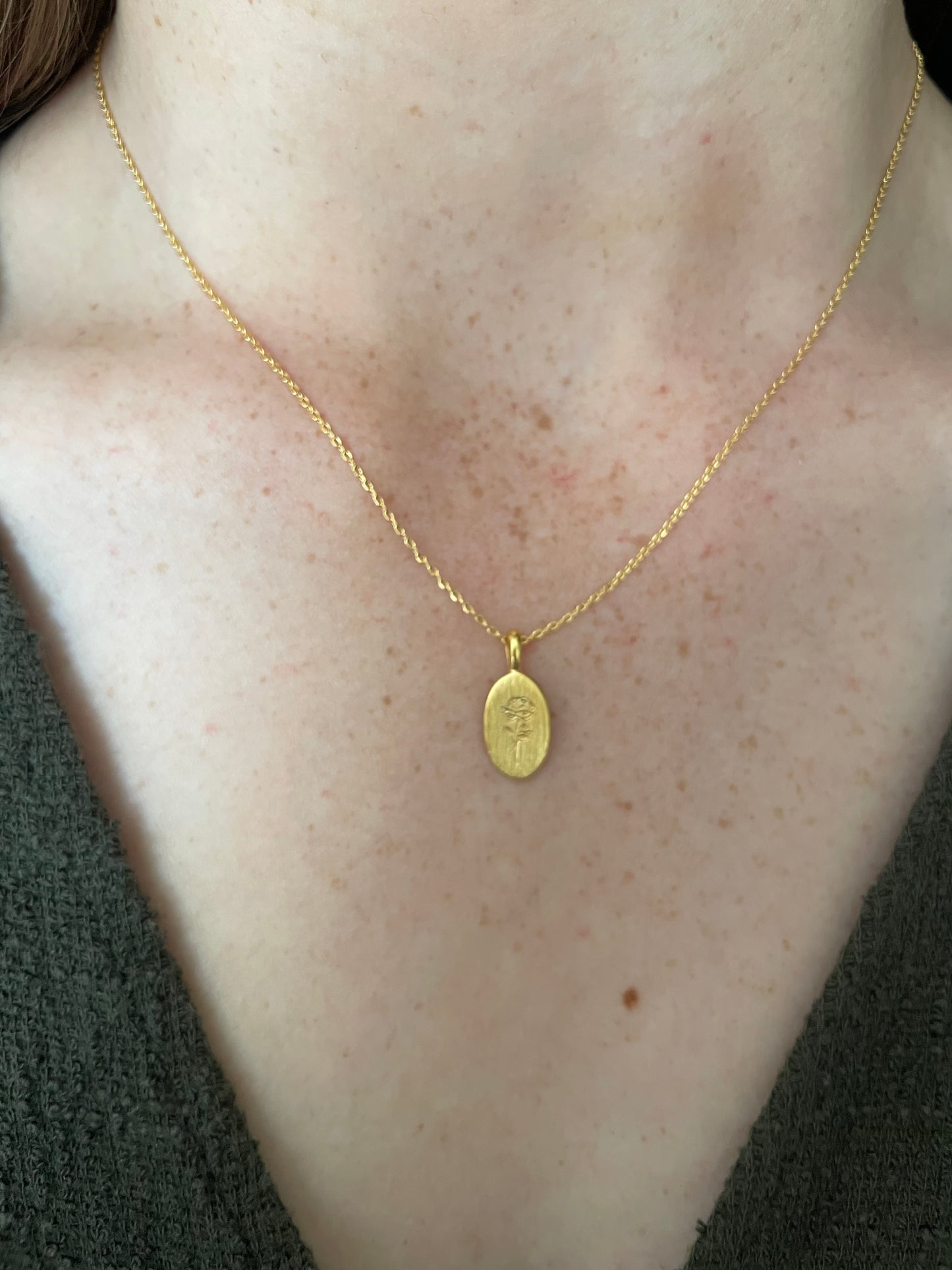 Pressed Rose Necklace