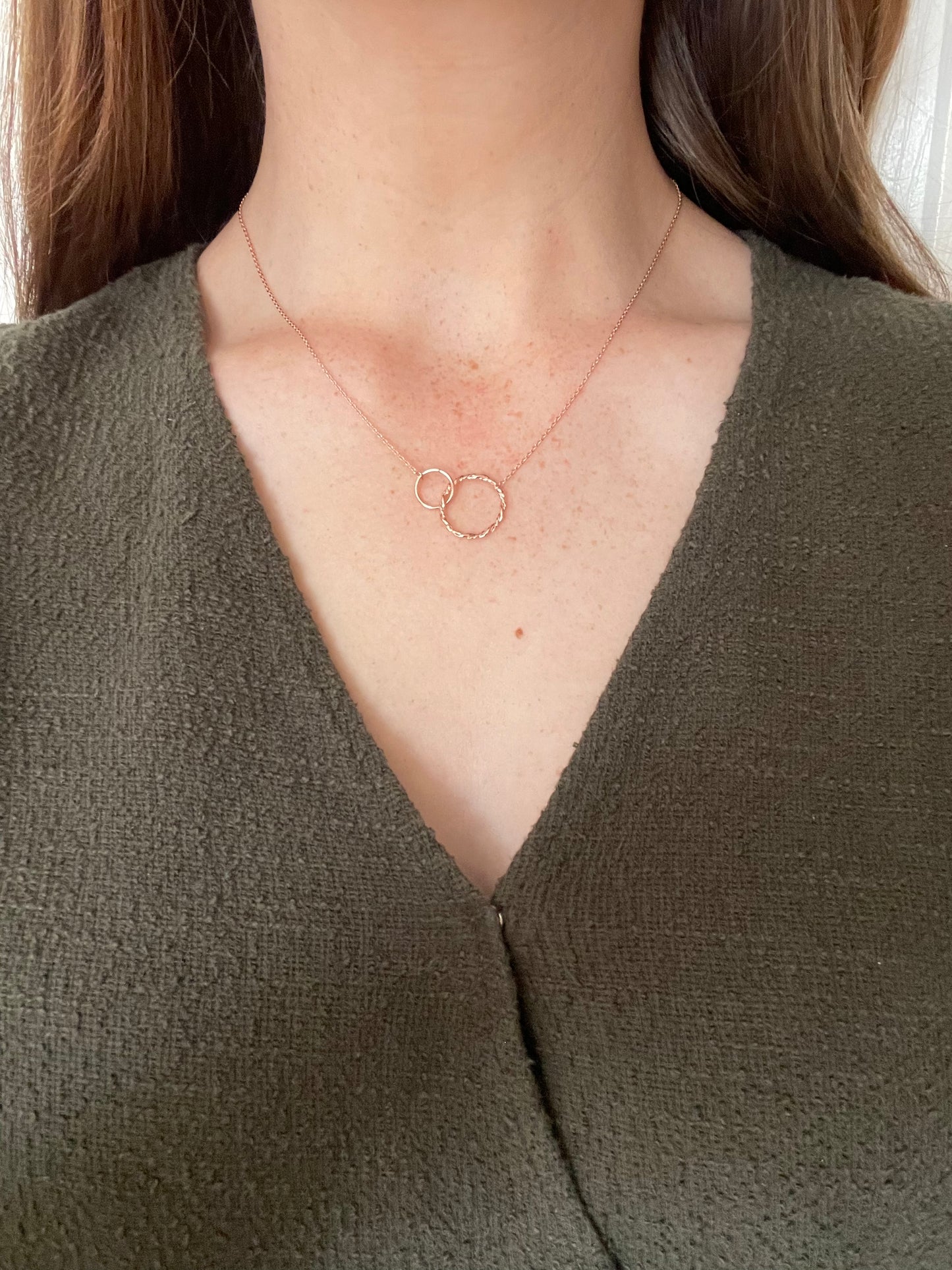 Double Circle Necklace