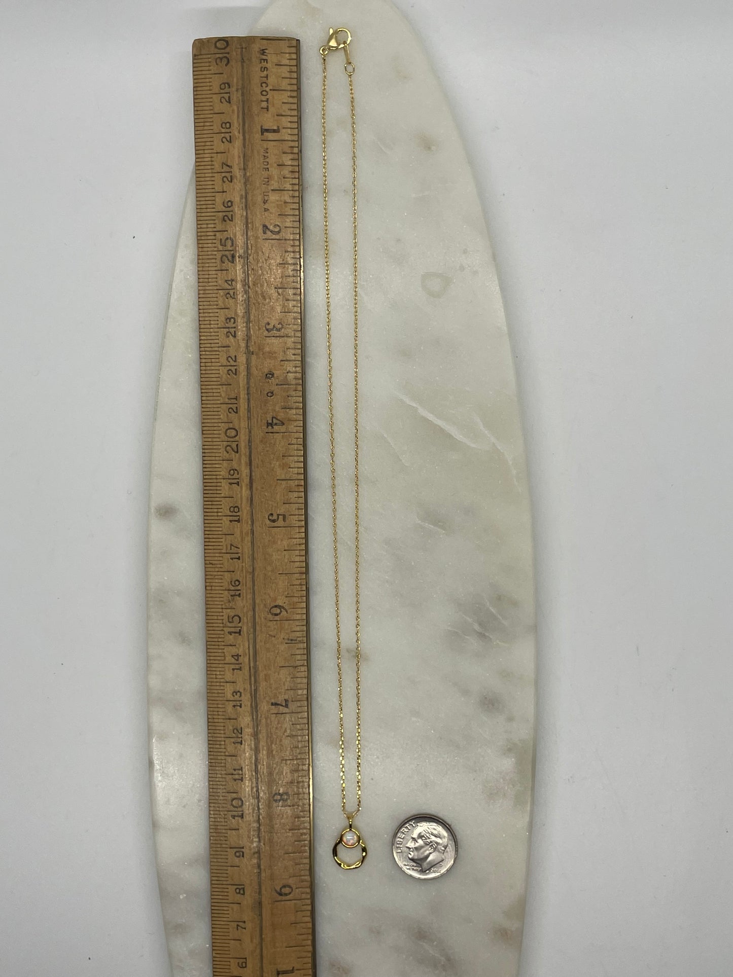 Circle Opal Necklace