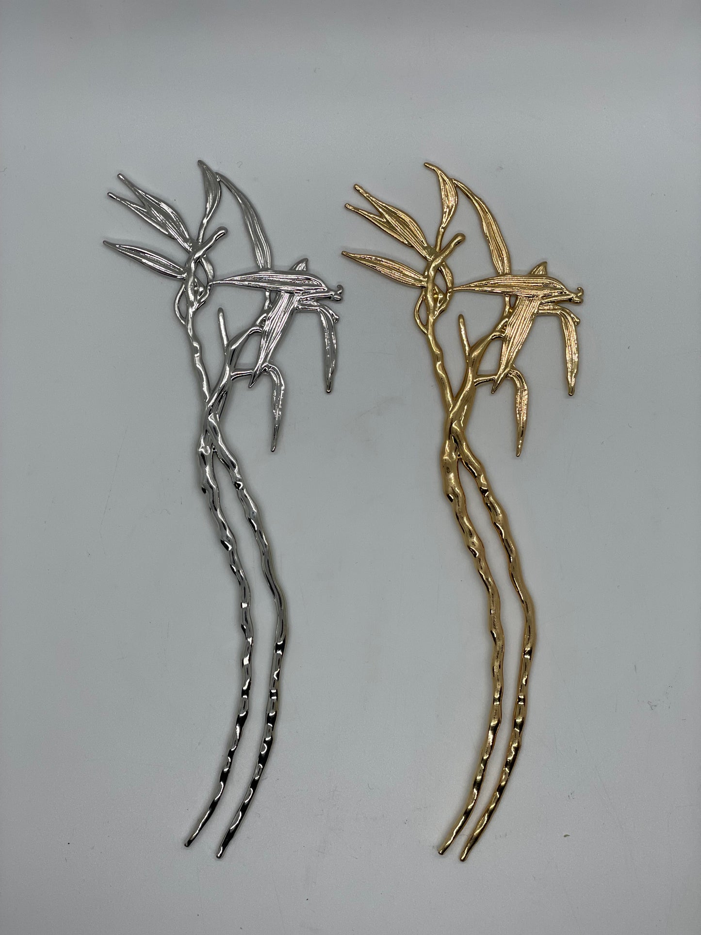 Large Metal Twig Hair Sticks