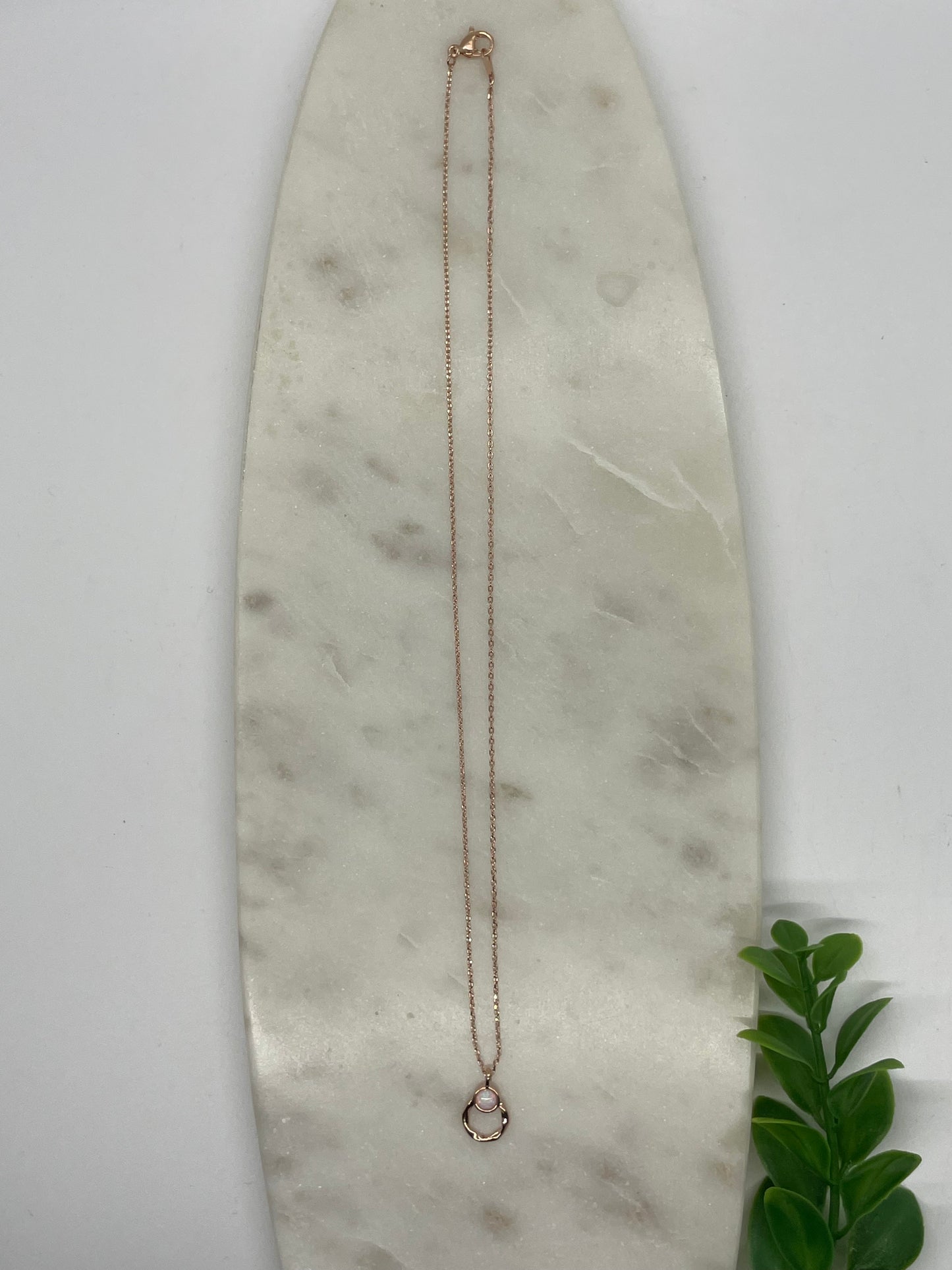 Circle Opal Necklace
