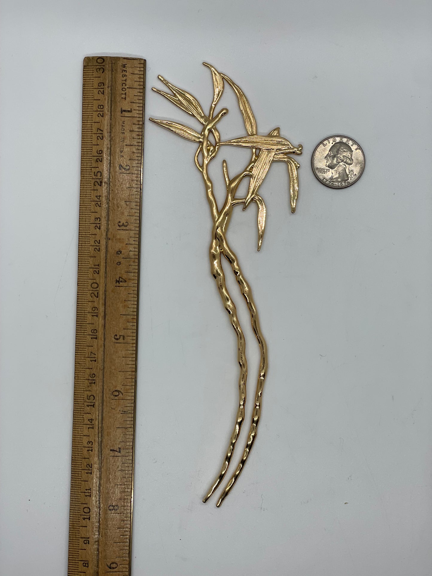 Large Metal Twig Hair Sticks