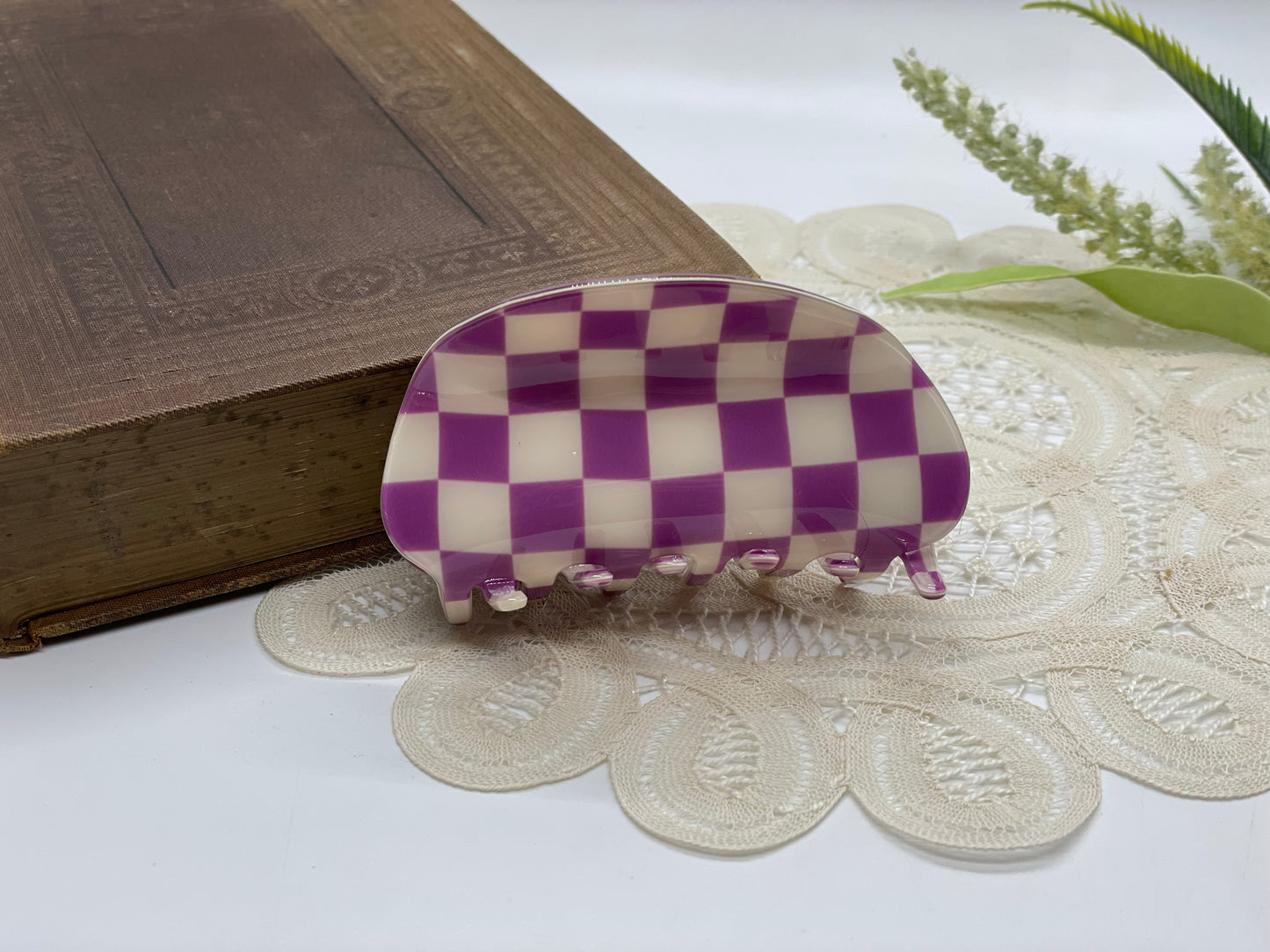 Tokyo Checkered Hair Claws