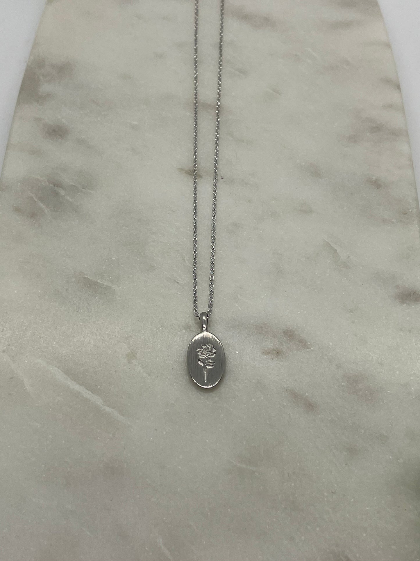 Pressed Rose Necklace