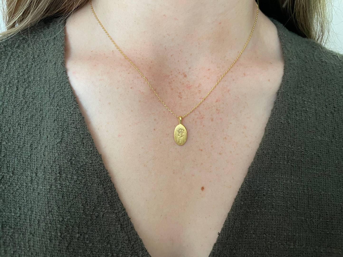 Pressed Rose Necklace