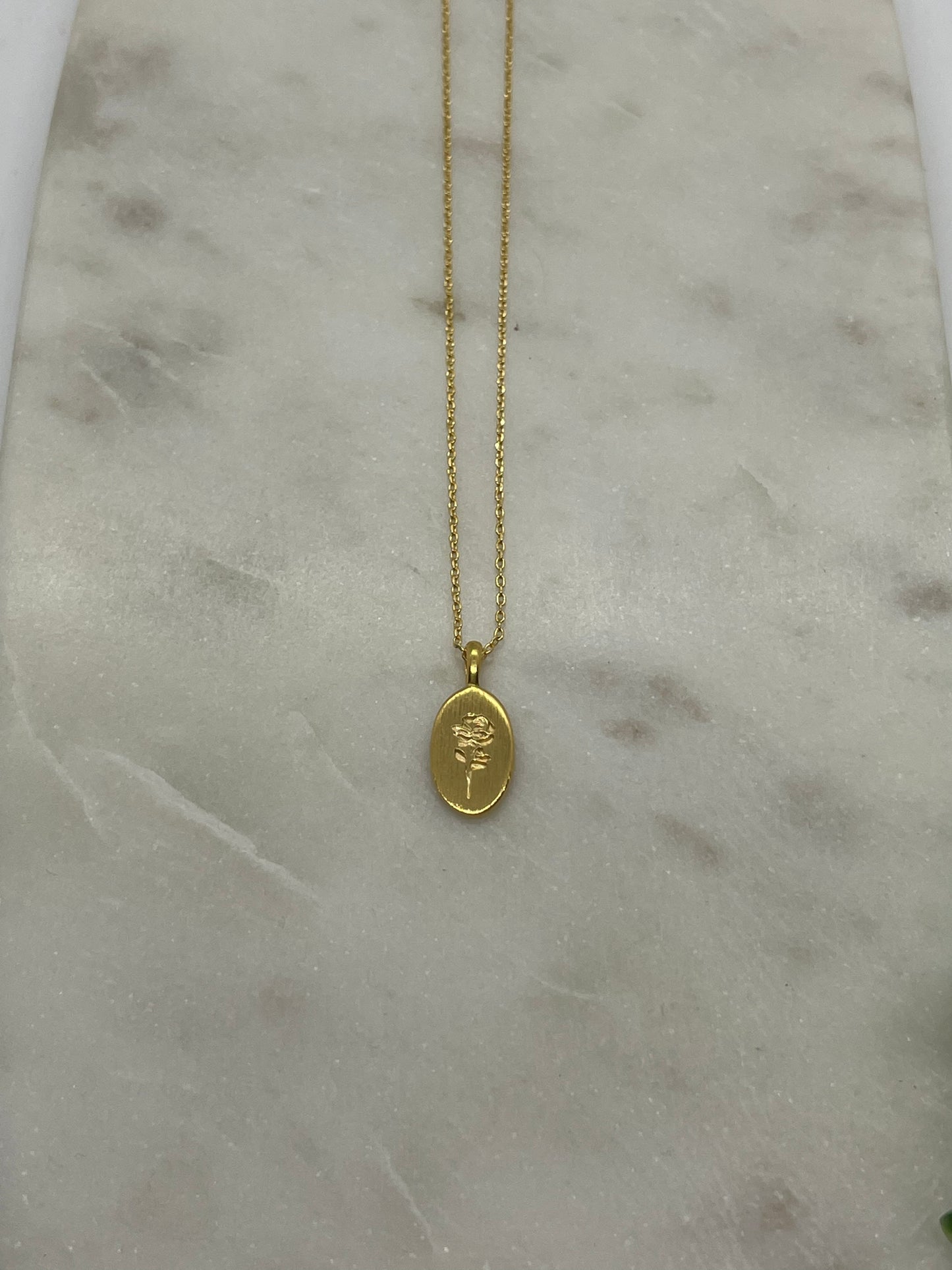 Pressed Rose Necklace