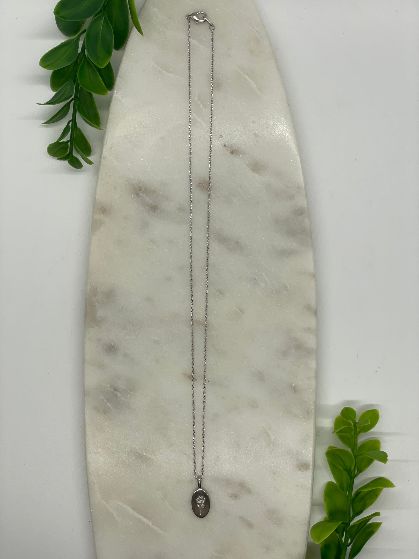 Pressed Rose Necklace