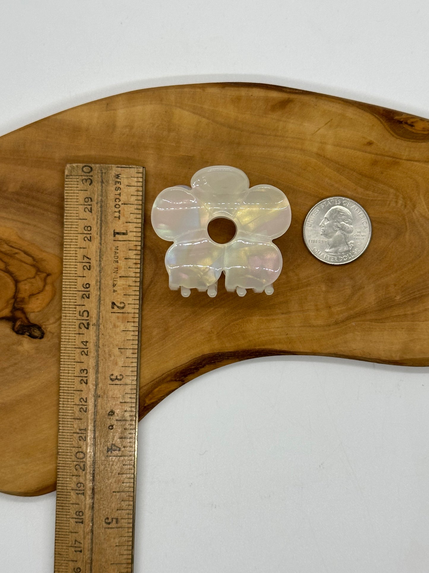 Pearl Flower Hair Claws