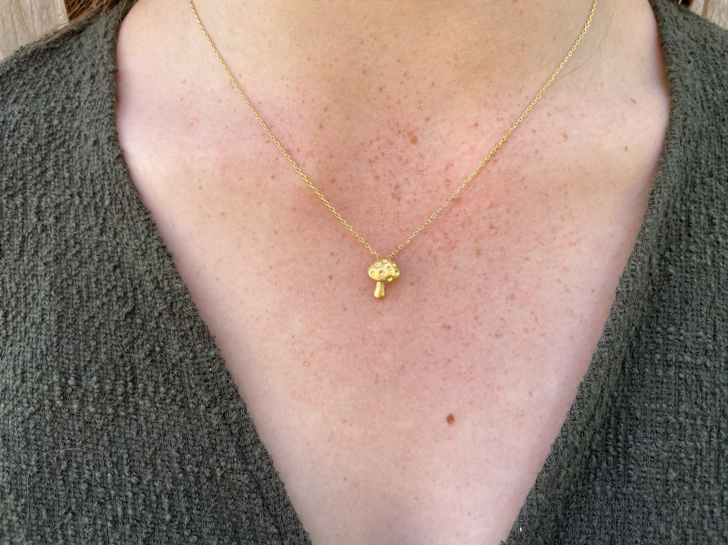 Mushroom Pendant Necklace