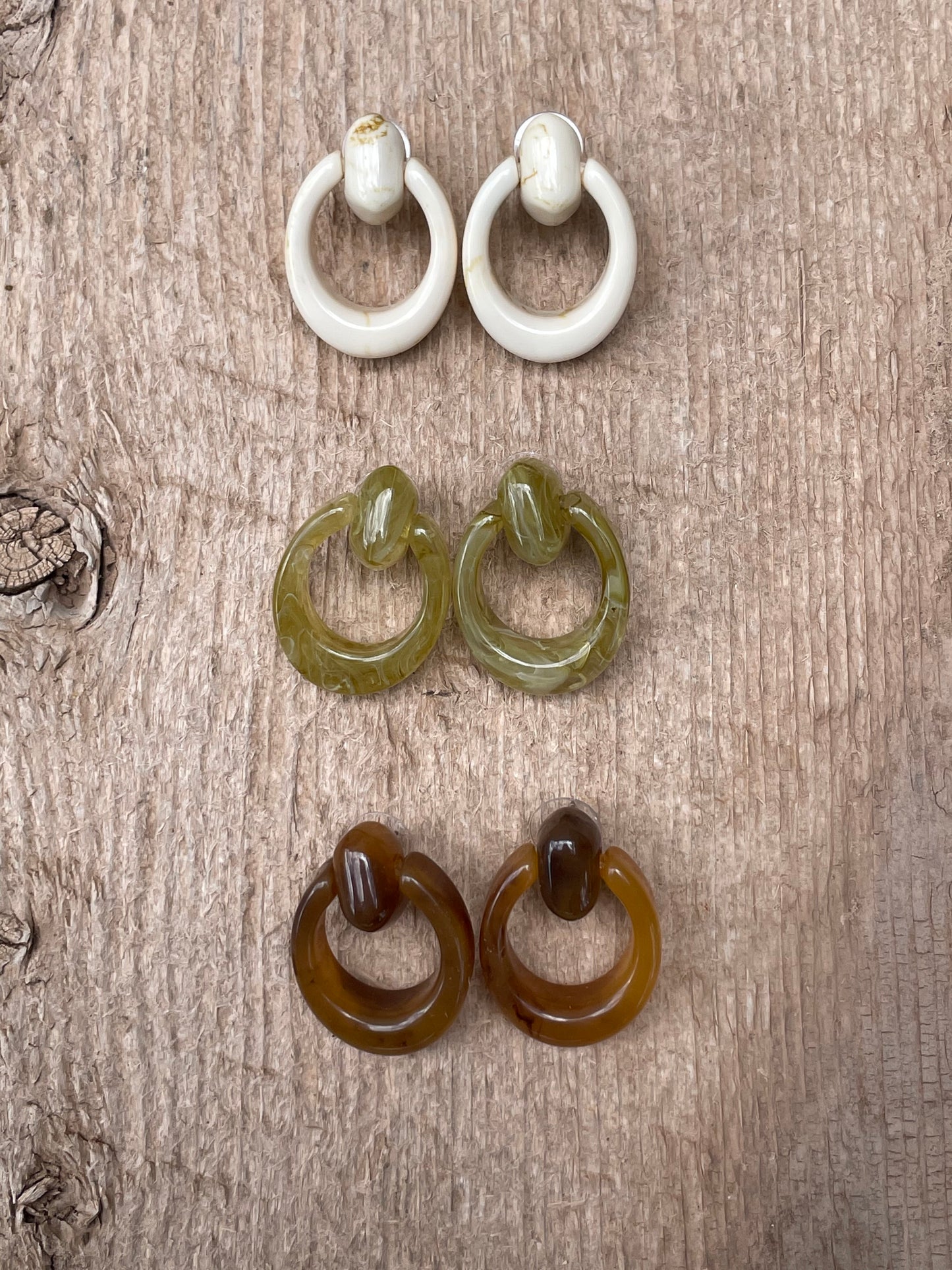 Brown Oval Earrings
