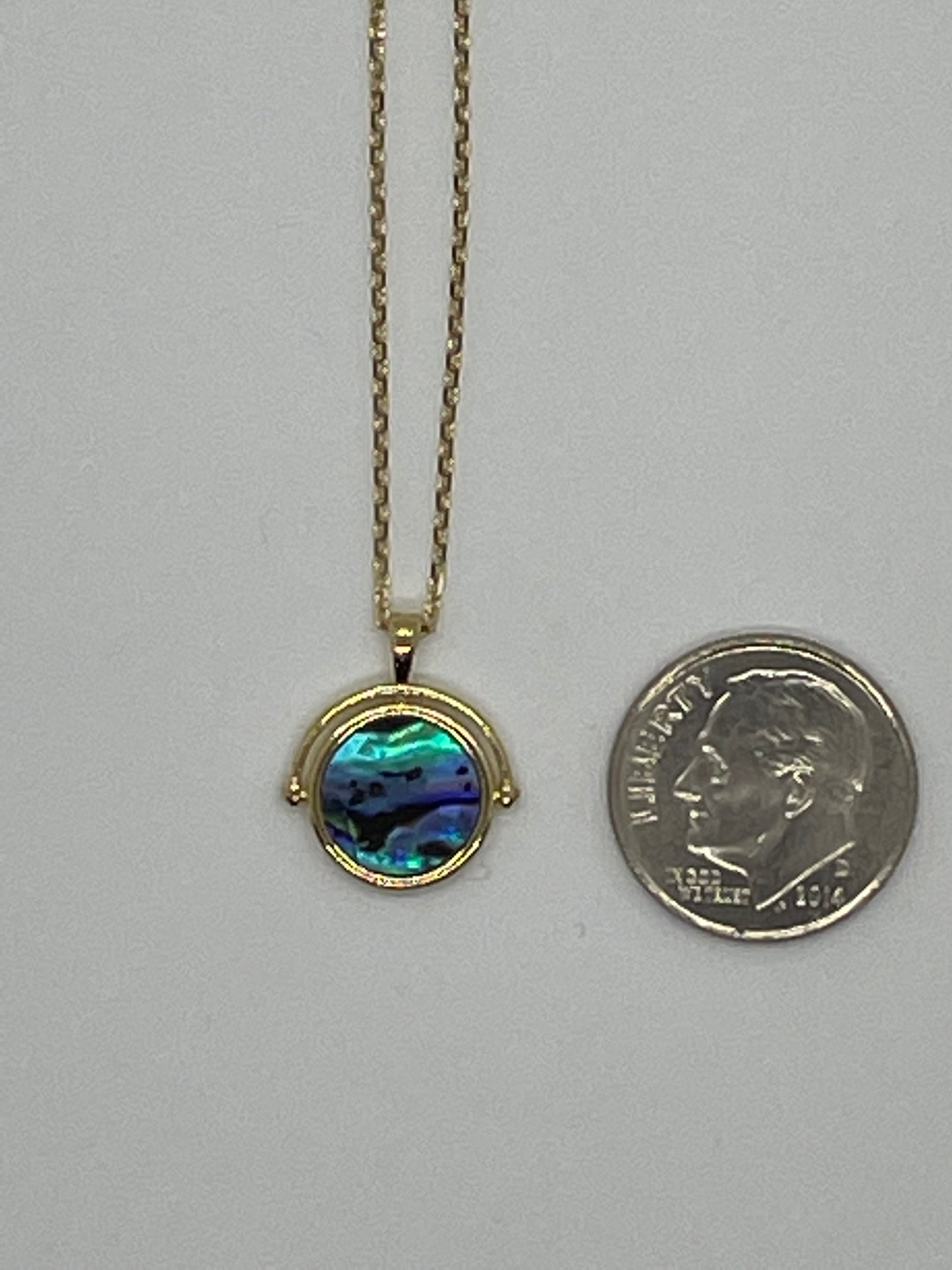 Ocean Abalone Gold Necklace