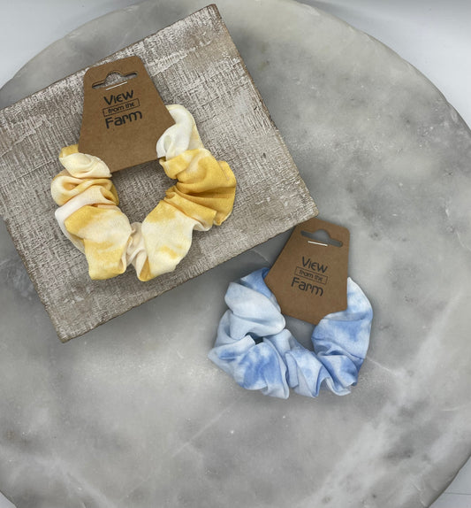 Tie Dye Scrunchies for hair and wrist accessories