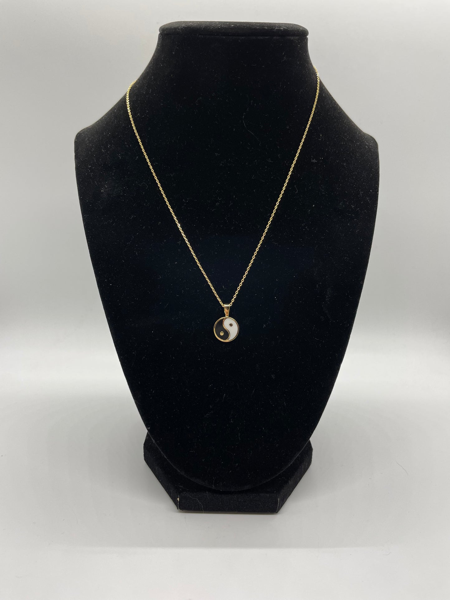 B&W Yin & Yang Pendant Necklace