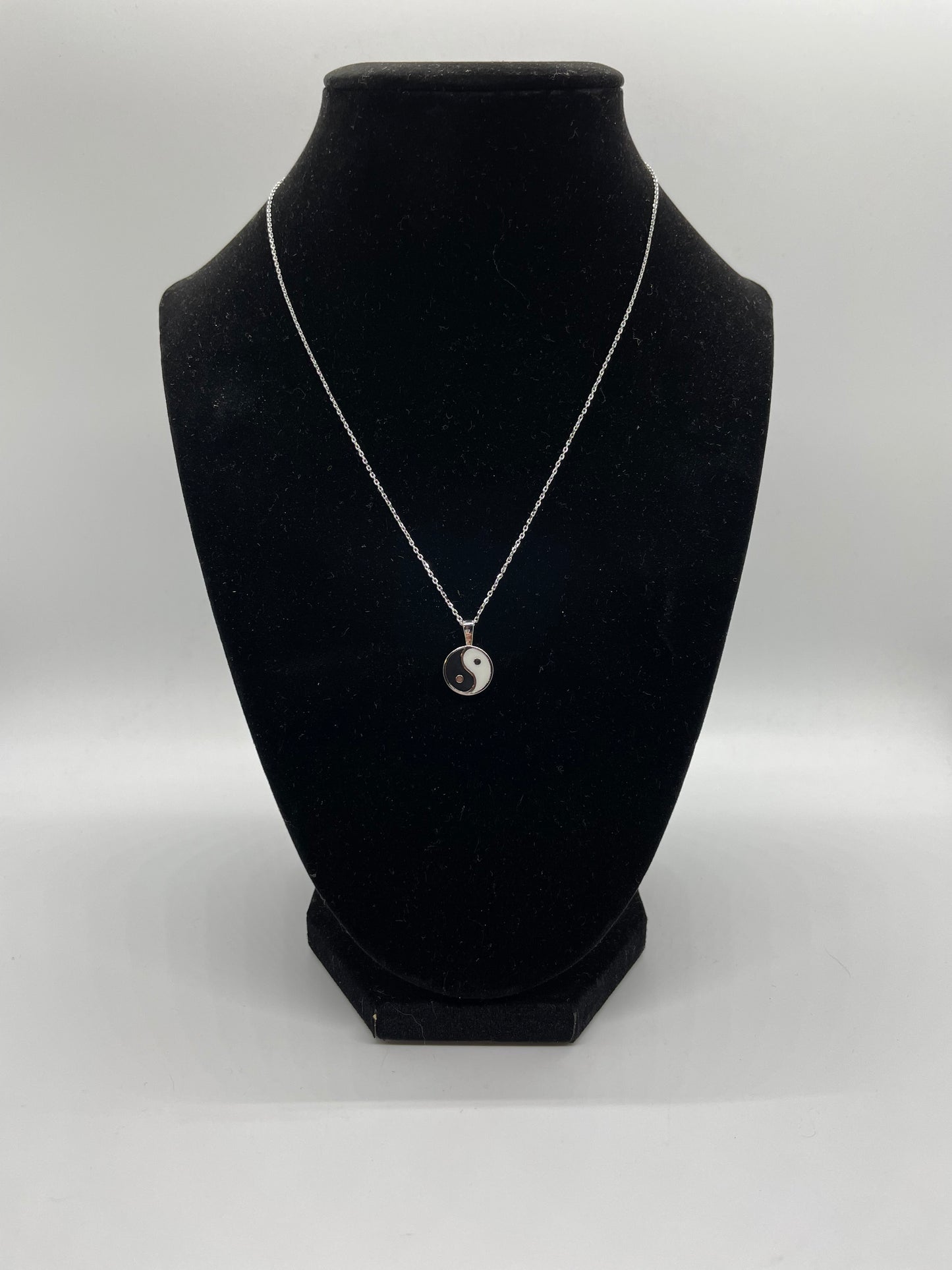 B&W Yin & Yang Pendant Necklace