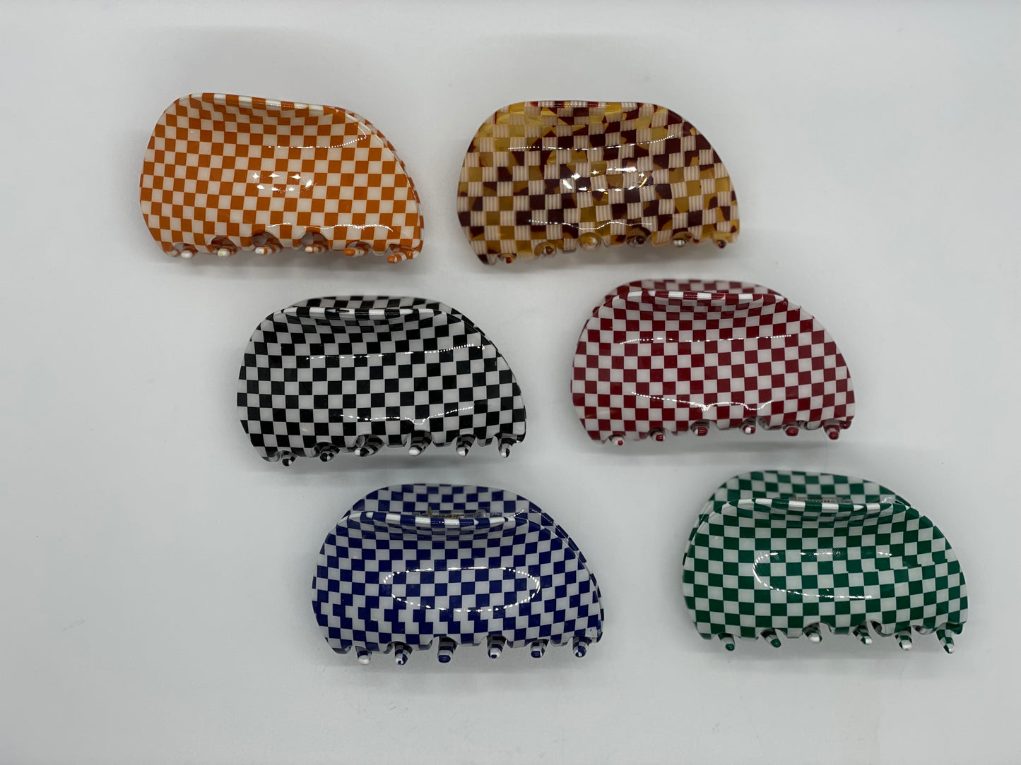 Tokyo Small Checkered Hair Claws