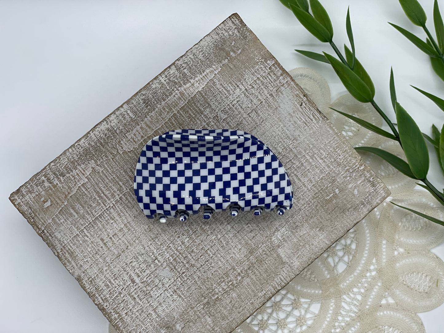 Tokyo Small Checkered Hair Claws