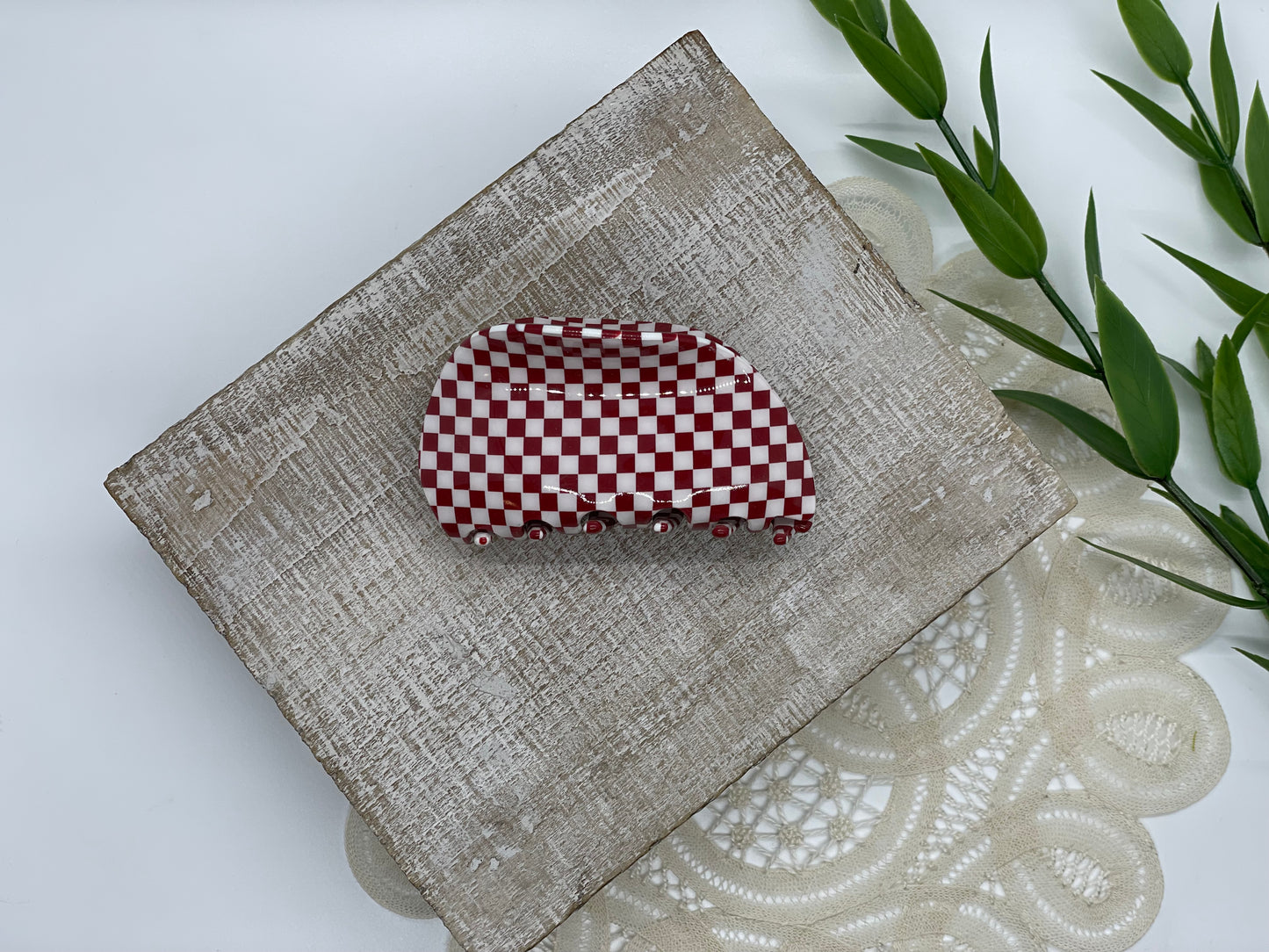 Tokyo Small Checkered Hair Claws