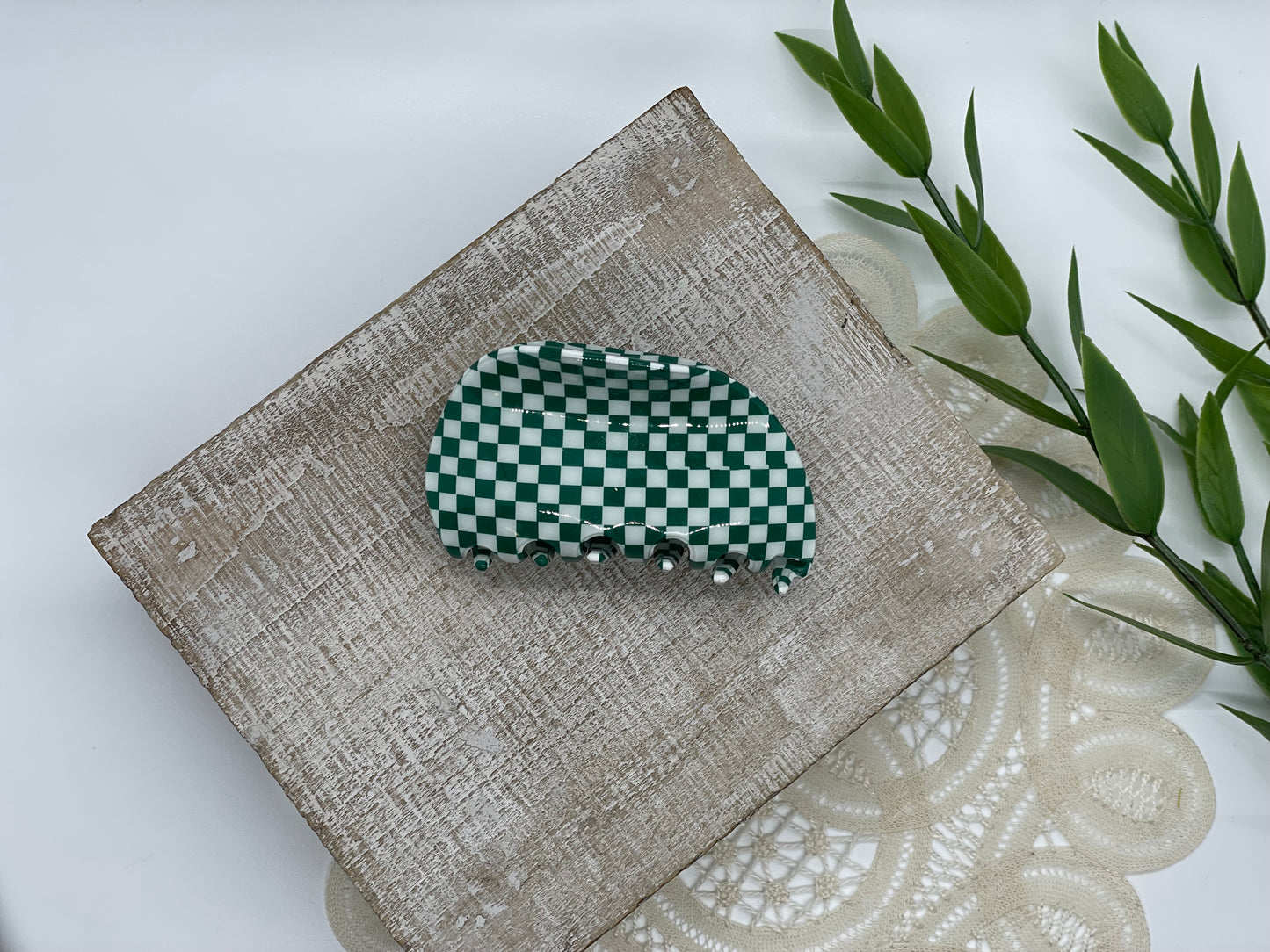 Tokyo Small Checkered Hair Claws