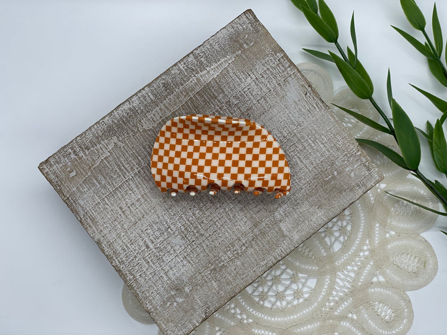 Tokyo Small Checkered Hair Claws