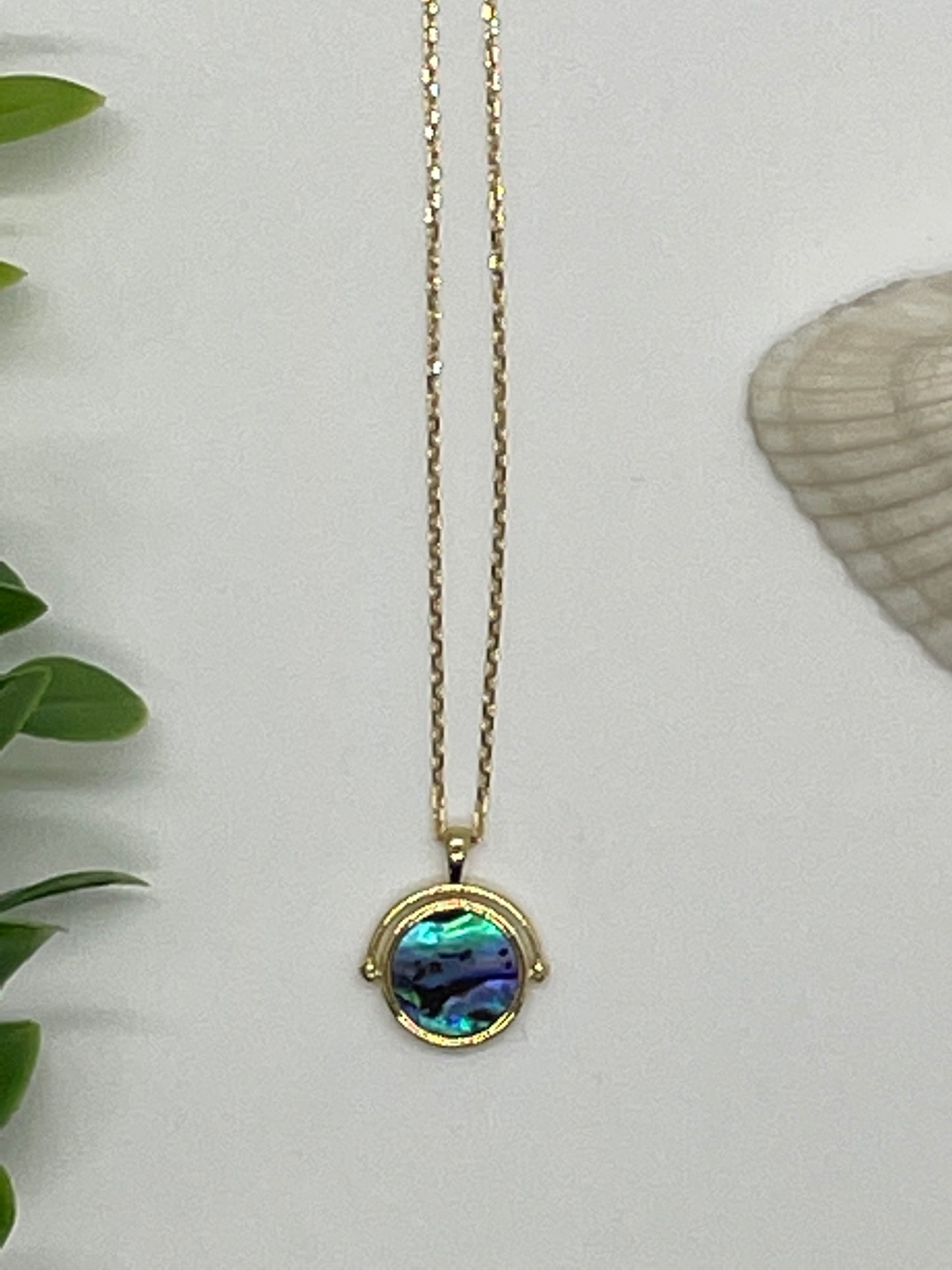 Ocean Abalone Gold Necklace